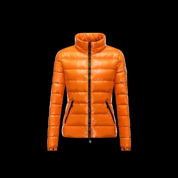 Moncler Fashion Arancio Mock colletto e cappuccio staccabile Donna Giacche uscita